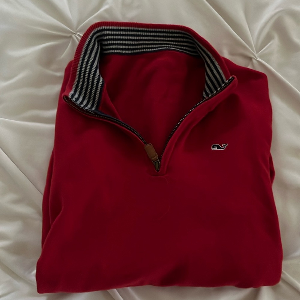 Vineyard Vines
Boys' Half-Zip Sweater - Big Kid Size Large. Red.